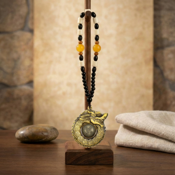 Amulette dragon feng shui décoration zen talisman richesse abondance maison Namaste Visé