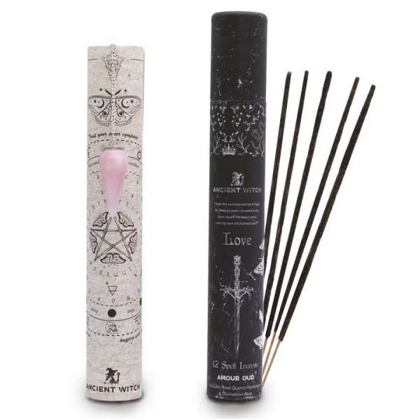 Rituel d’amour avec encens et pendule quartz rose pour attirer relation et harmonie émotionnelle