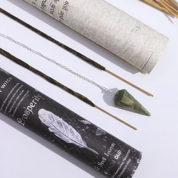 encens rituel prospérité pendule aventurine kit ésotérique attirer argent opportunités