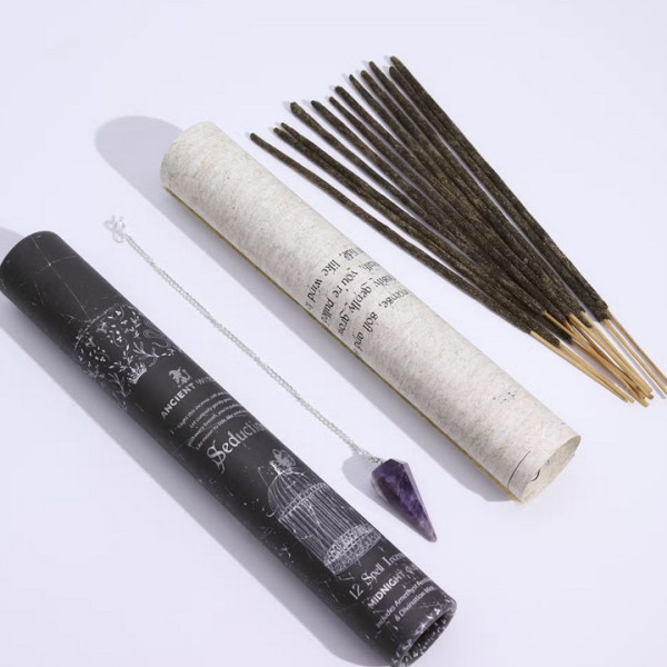 Kit rituel séduction avec encens et pendule améthyste divination attirance amour