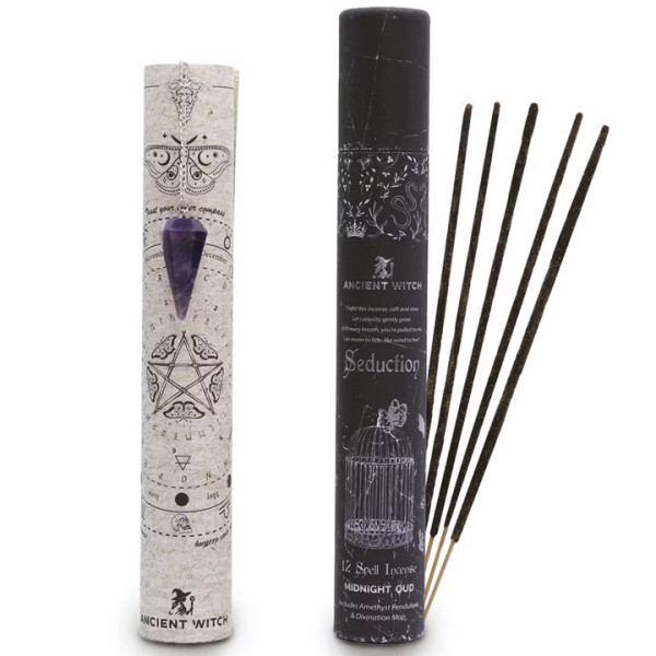 Rituel de séduction encens et pendule améthyste kit ésotérique attirance amour