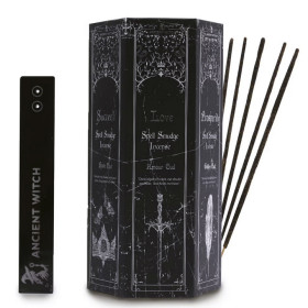 Coffret encens rituel 5 intentions purification amour prospérité succès séduction avec porte encens