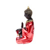 statue bouddha profil méditant rouge noir doré décoration bouddha maison