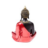 statue bouddha dos rouge noir doré décoration zen intérieur ambiance apaisante