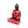 statue bouddha thai vue 3 4 rouge noir doré décoration zen salon méditation