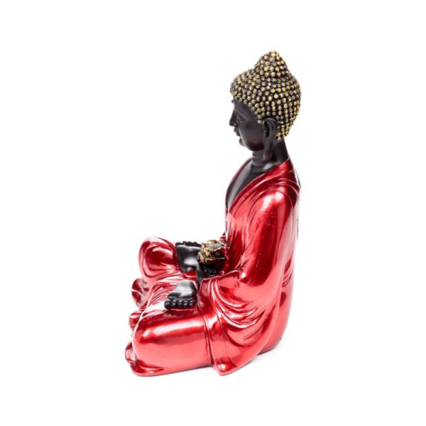 statue bouddha thai profil rouge noir doré objet zen feng shui décoration intérieure