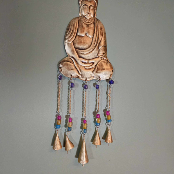 Carillon Indien Bouddha à Clochettes : Harmonie et Sérénité Artisanale