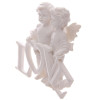 Statue anges de l'amour vue de profil - figurine romantique blanche pour décoration intérieure