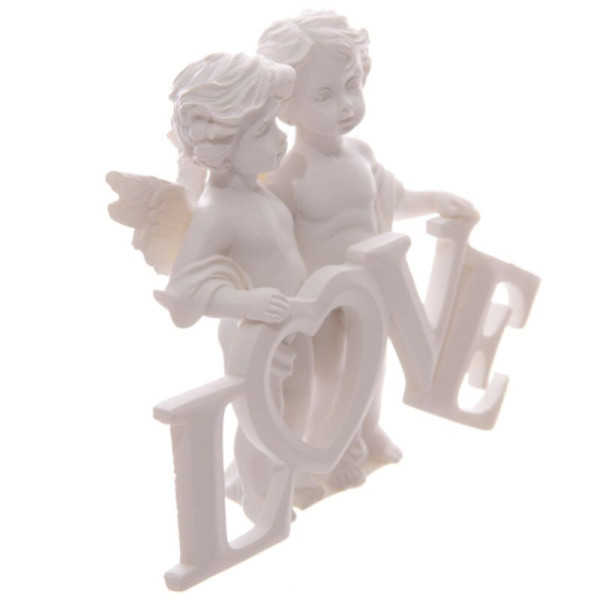 Figurine anges de l'amour avec mot LOVE - décoration sentimentale et cadeau romantique original