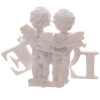 Anges de l'amour dos de la statuette - décoration ange blanc symbole d'amour éternel