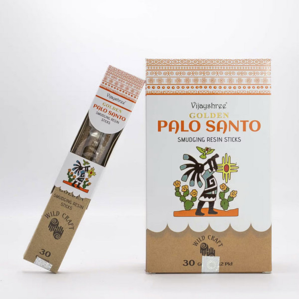 Encens résine Palo Santo Vijayshree pour nettoyage énergétique et harmonie spirituelle
