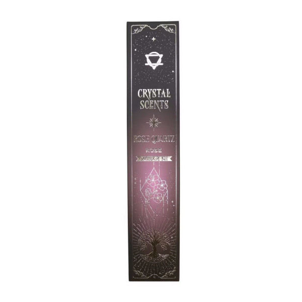 Encens Crystal Scents Quartz Rose et Rose pour amour, harmonie émotionnelle et lithothérapie