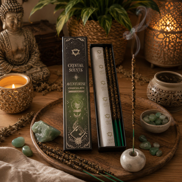 encens au Chocolat accompagné d'une Aventurine