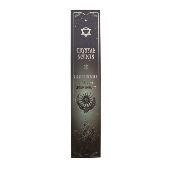 Encens Crystal Scents Labradorite Arruda pour protection énergétique et intuition - Namaste Visé