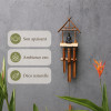 Carillon zen en bambou avec Bouddha, son apaisant et décoration naturelle pour jardin