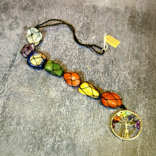 Pendant Arbre de Vie 7 Chakras en Pierres Naturelles Premium