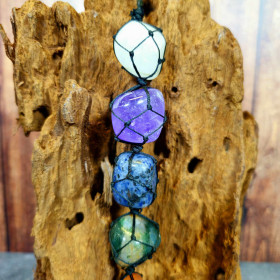 Pendant Équilibre Énergétique : 7 Chakras en Pierres Naturelles