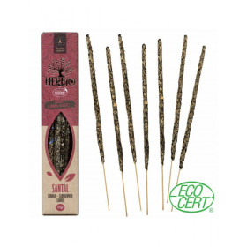 Boîte d'encens Herbio Bois de Santal avec bâtons naturels certifiés Ecocert