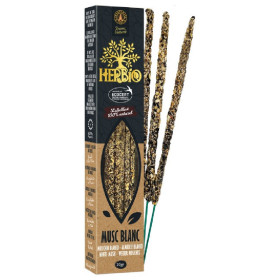 Encens Herbio Musc Blanc 100 % naturel certifié Ecocert avec bâtons d'encens artisanaux