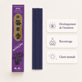 Encens japonais Morning Star Musc avec intuition, recentrage et clarté mentale