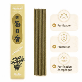 Encens Morning Star Palo Santo avec 50 bâtonnets, purification, protection et renouveau énergétique