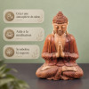 Bouddha en bois de suar : « Créer une atmosphère de calme », « Aide à la méditation », « Symbolise la sagesse »