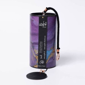 Carillon à vent Zaphir Sufi violet marbré, élément Terre associé à l’intersaison, fabriqué en France