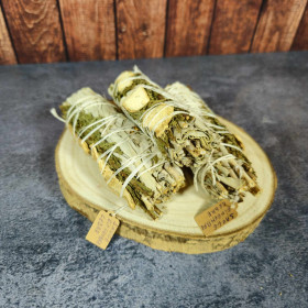 Fagot artisanal de sauge blanche, gingembre et cèdre