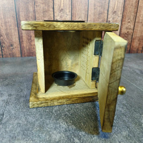 Brûleur d'huiles essentielles en bois de manguier avec motif Éléphant