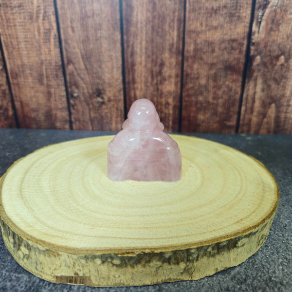 Statuette de Bouddha en Quartz Rose
