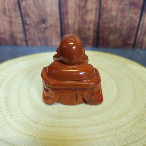 Statuette de Bouddha en Jaspe Rouge – Vitalité & Énergie Positive