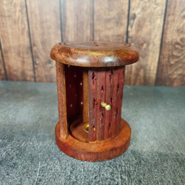 Brûleur d'encens en bois de manguier | Tonneau artisanal unique