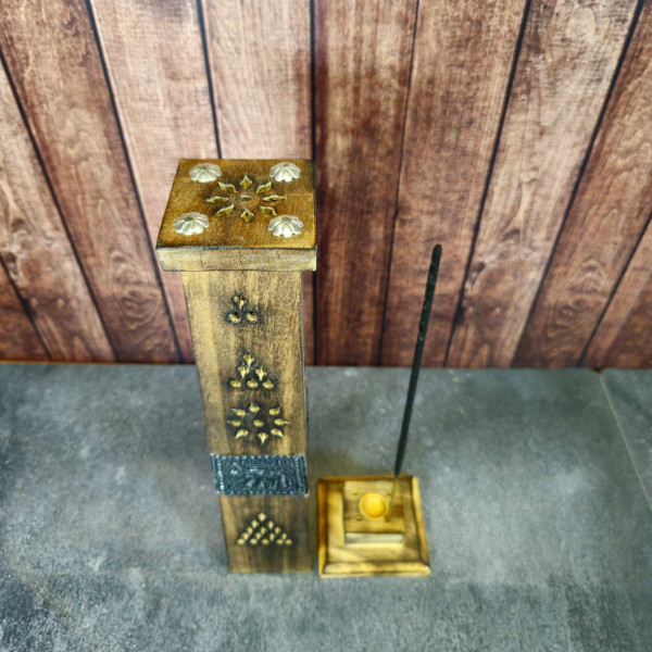 Porte-encens tour éléphant en bois – Artisanat unique