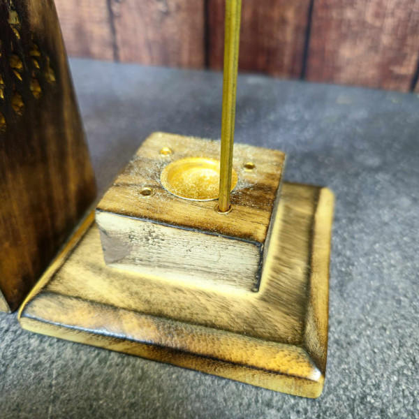 Porte-encens tour éléphant en bois – Artisanat unique