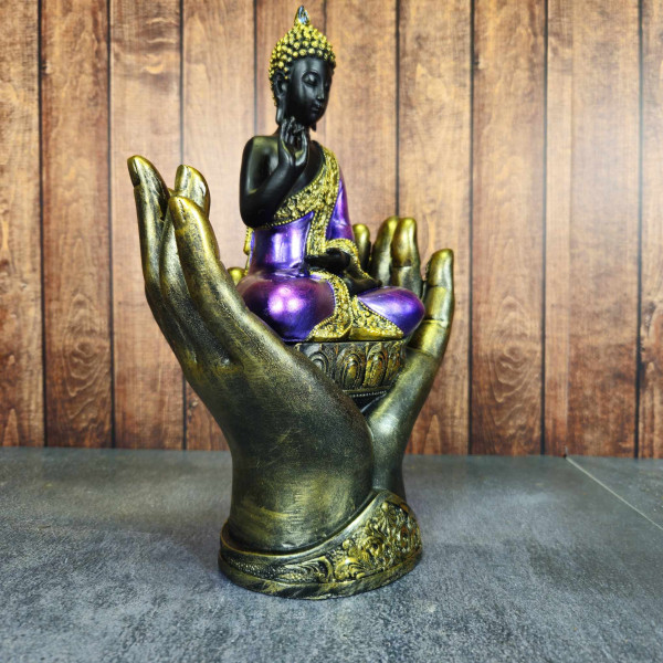 Bouddha en mains en Résine Naturelle – Sérénité et Bien-être