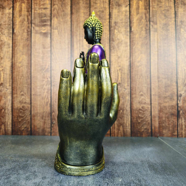 Bouddha en mains en Résine Naturelle – Sérénité et Bien-être