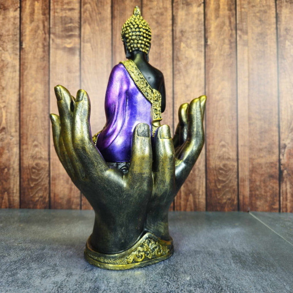 Bouddha en mains en Résine Naturelle – Sérénité et Bien-être
