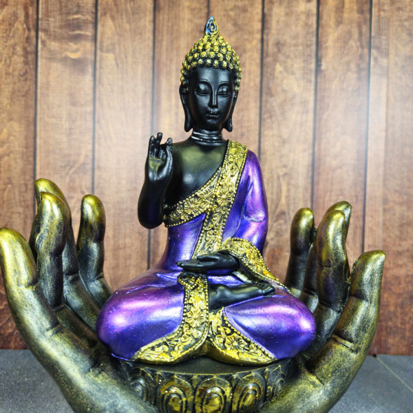Bouddha en mains en Résine Naturelle – Sérénité et Bien-être