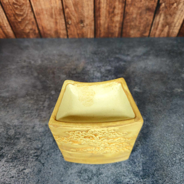 Brûleur de fondants en céramique motif Bonzaï peint à la main