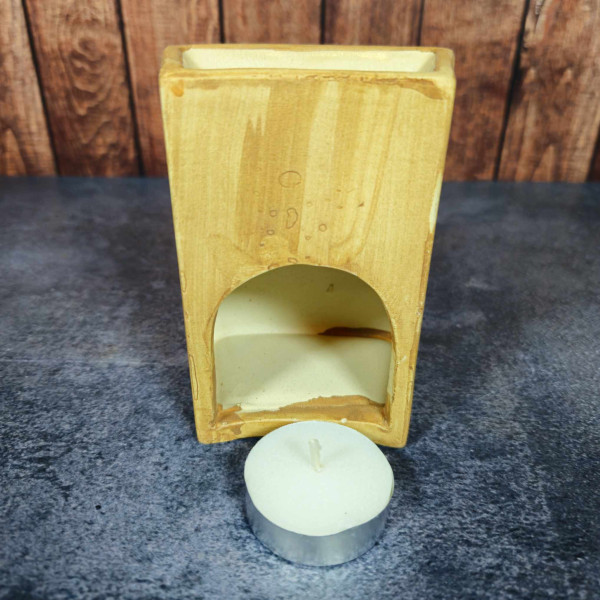 Brûleur de fondants en céramique motif Bonzaï peint à la main