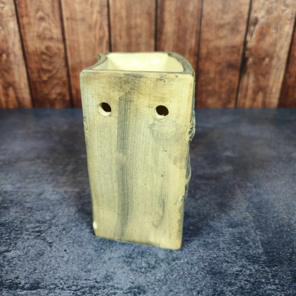 Brûleur de fondants en céramique grise motif Bonzaï