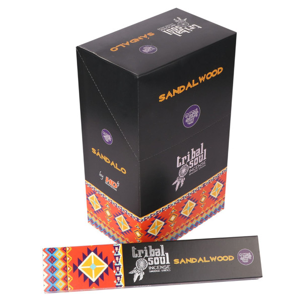 Paquet d’encens hindou traditionnel au bois de santal avec sa plume décorative