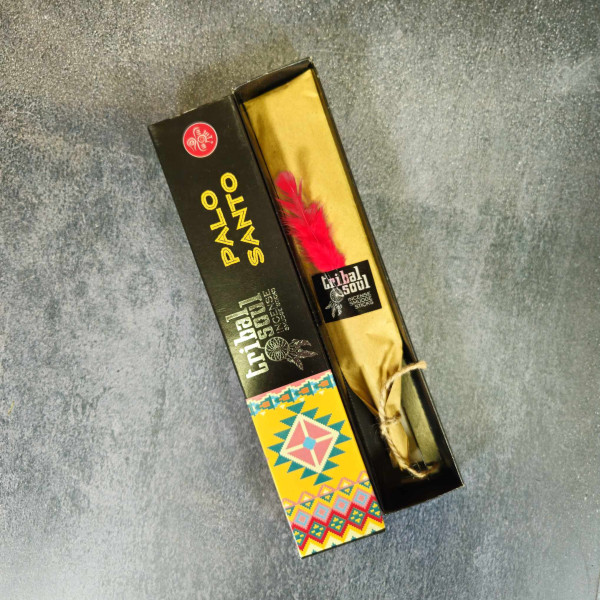Encens Tribal Soul Palo Santo avec sa plume de fumigation offerte