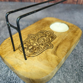 Brûleur de Sauge & Palo Santo Main de Hamsa – Purification et Protection Zen