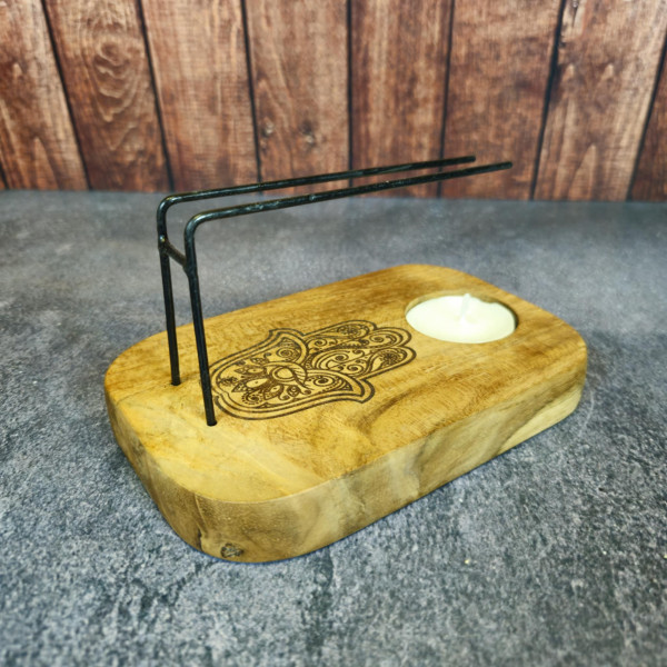 Brûleur de Sauge & Palo Santo Main de Hamsa – Purification et Protection Zen