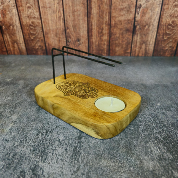 Brûleur de Sauge & Palo Santo Main de Hamsa – Purification et Protection Zen