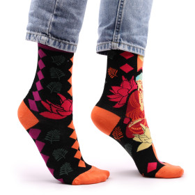 Chaussettes en Bambou motif Bouddha Rose et Lotus (41-46)