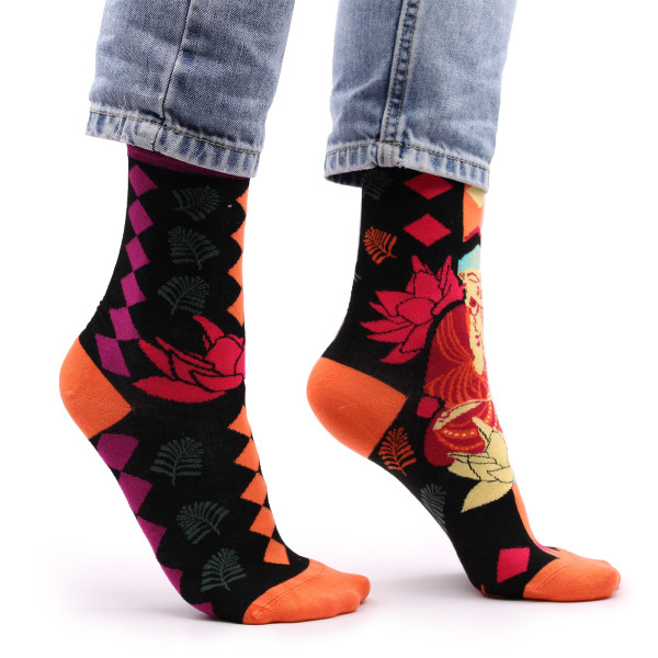 Chaussettes en Bambou motif Bouddha Rose et Lotus (41-46)