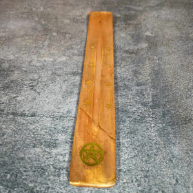 Porte-encens Pentagramme en bois de manguier