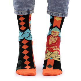 Chaussettes en Bambou motif Bouddha Bleu (41-46)